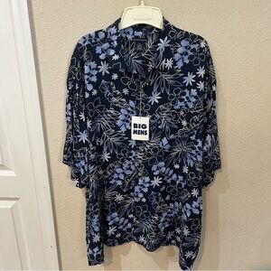 Knightsbridge Men's Floral Short Sleeve Hawaiian Shirt   Big Man Size 2XL